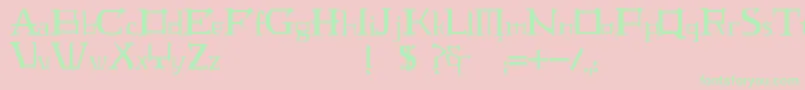 JmhLaudanumEg Font – Green Fonts on Pink Background