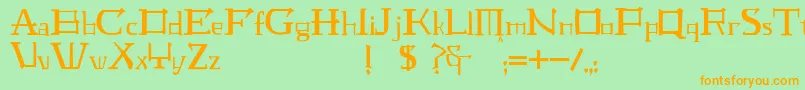 JmhLaudanumEg Font – Orange Fonts on Green Background