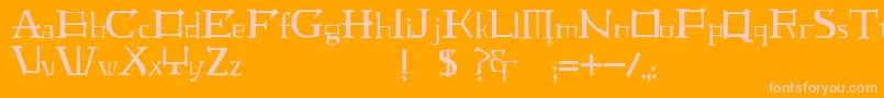 JmhLaudanumEg Font – Pink Fonts on Orange Background