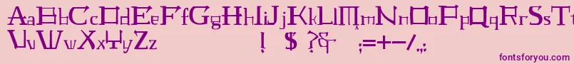 JmhLaudanumEg Font – Purple Fonts on Pink Background