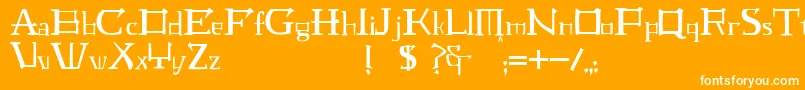 JmhLaudanumEg Font – White Fonts on Orange Background