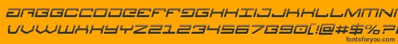 Legionhalfital Font – Black Fonts on Orange Background