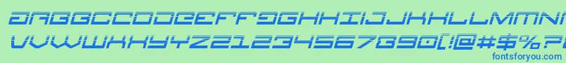 Legionhalfital Font – Blue Fonts on Green Background