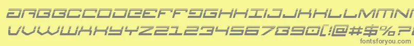 Legionhalfital Font – Gray Fonts on Yellow Background