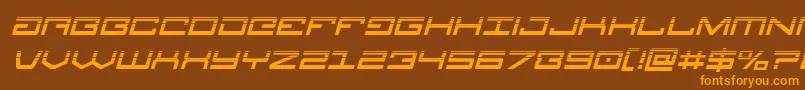 Legionhalfital Font – Orange Fonts on Brown Background