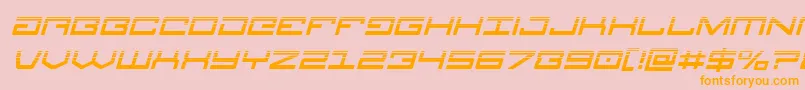 Legionhalfital Font – Orange Fonts on Pink Background