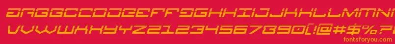 Legionhalfital Font – Orange Fonts on Red Background