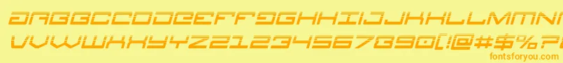 Legionhalfital Font – Orange Fonts on Yellow Background