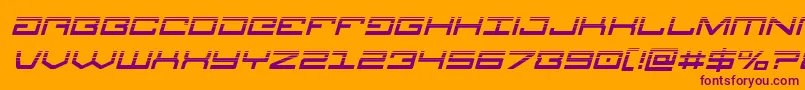 Legionhalfital Font – Purple Fonts on Orange Background