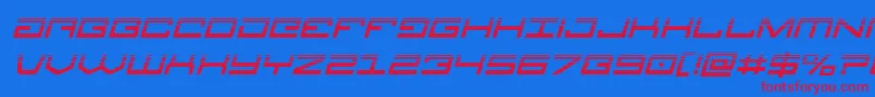 Legionhalfital Font – Red Fonts on Blue Background