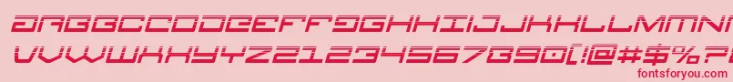 フォントLegionhalfital – ピンクの背景に赤い文字