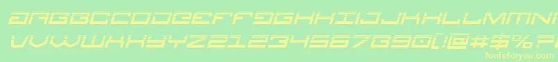 Legionhalfital Font – Yellow Fonts on Green Background
