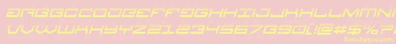 Legionhalfital Font – Yellow Fonts on Pink Background