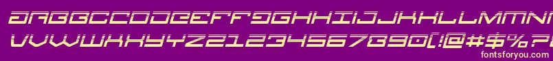 Legionhalfital Font – Yellow Fonts on Purple Background