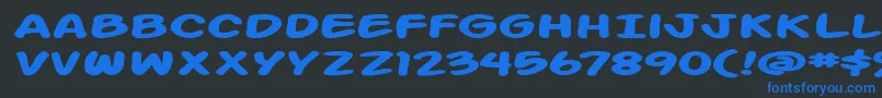 ActionManExtendedBold Font – Blue Fonts on Black Background