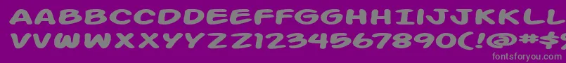 ActionManExtendedBold Font – Gray Fonts on Purple Background