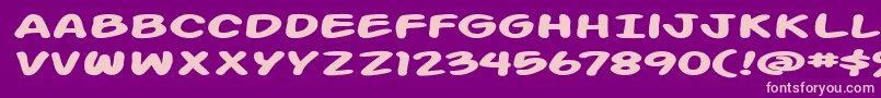 ActionManExtendedBold Font – Pink Fonts on Purple Background