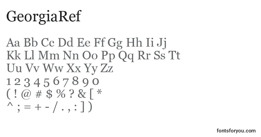 Fuente GeorgiaRef - alfabeto, números, caracteres especiales