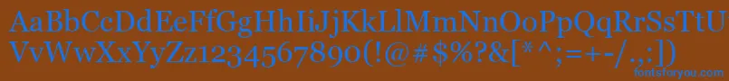 GeorgiaRef Font – Blue Fonts on Brown Background