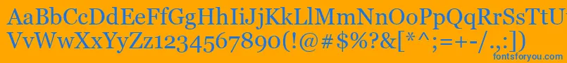 GeorgiaRef Font – Blue Fonts on Orange Background