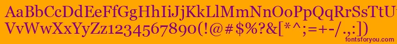 GeorgiaRef Font – Purple Fonts on Orange Background