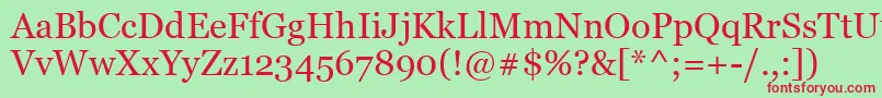 GeorgiaRef Font – Red Fonts on Green Background