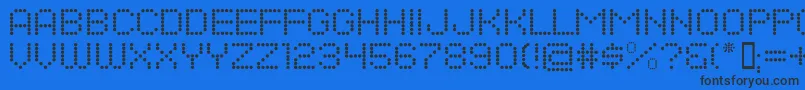 DotsAllForNowJl Font – Black Fonts on Blue Background