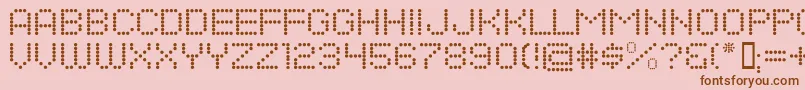 DotsAllForNowJl Font – Brown Fonts on Pink Background