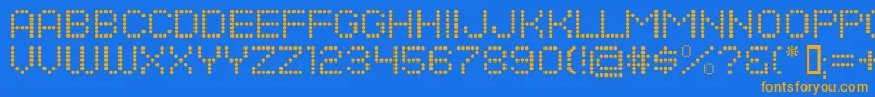 DotsAllForNowJl Font – Orange Fonts on Blue Background