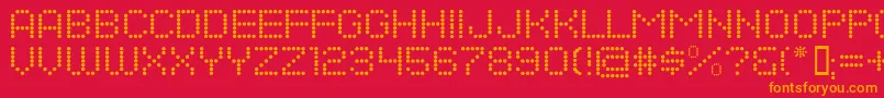 DotsAllForNowJl Font – Orange Fonts on Red Background