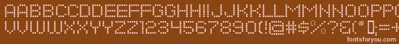 DotsAllForNowJl Font – Pink Fonts on Brown Background