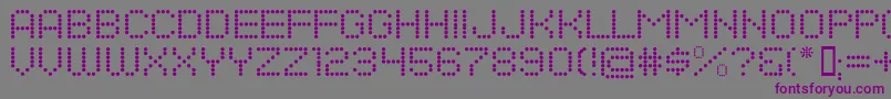 DotsAllForNowJl Font – Purple Fonts on Gray Background