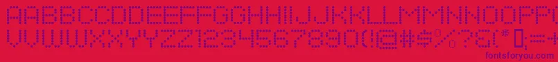 DotsAllForNowJl Font – Purple Fonts on Red Background