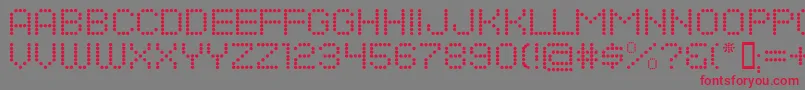 DotsAllForNowJl Font – Red Fonts on Gray Background