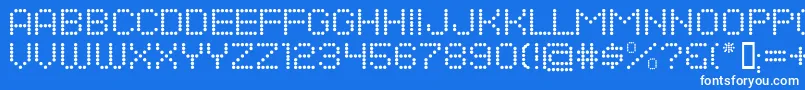 DotsAllForNowJl Font – White Fonts on Blue Background