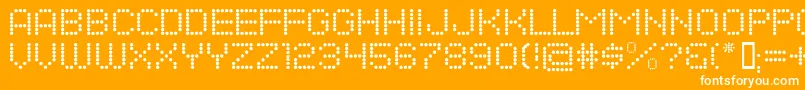 DotsAllForNowJl Font – White Fonts on Orange Background