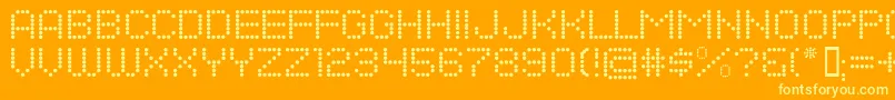 DotsAllForNowJl Font – Yellow Fonts on Orange Background
