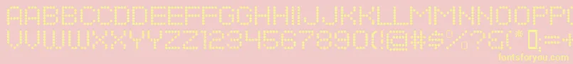 DotsAllForNowJl Font – Yellow Fonts on Pink Background