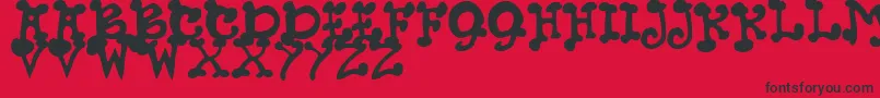 JmhPetsCaps Font – Black Fonts on Red Background