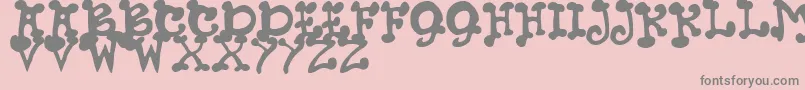 JmhPetsCaps Font – Gray Fonts on Pink Background