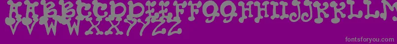JmhPetsCaps Font – Gray Fonts on Purple Background