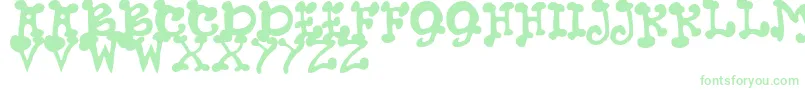 JmhPetsCaps Font – Green Fonts on White Background