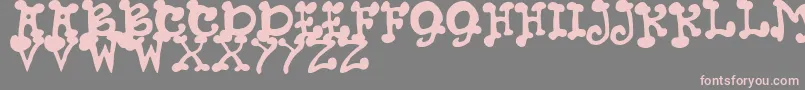 JmhPetsCaps Font – Pink Fonts on Gray Background