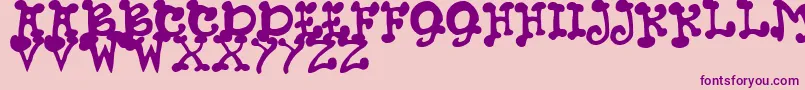 JmhPetsCaps Font – Purple Fonts on Pink Background