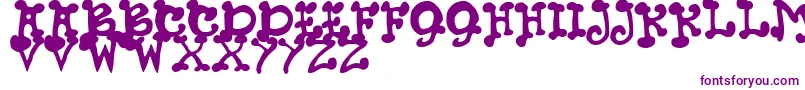 JmhPetsCaps Font – Purple Fonts on White Background