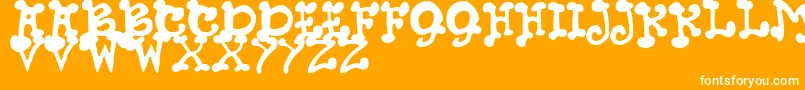 JmhPetsCaps Font – White Fonts on Orange Background