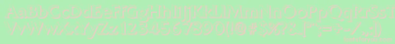 QuadratshadowRegular Font – Pink Fonts on Green Background