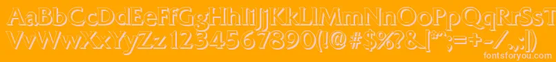 QuadratshadowRegular Font – Pink Fonts on Orange Background
