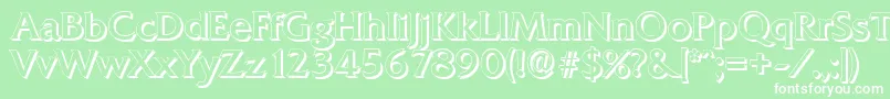 QuadratshadowRegular Font – White Fonts on Green Background