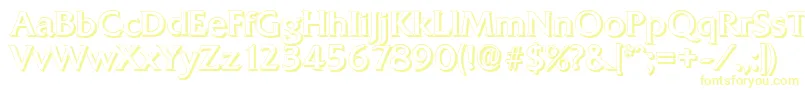 QuadratshadowRegular Font – Yellow Fonts on White Background